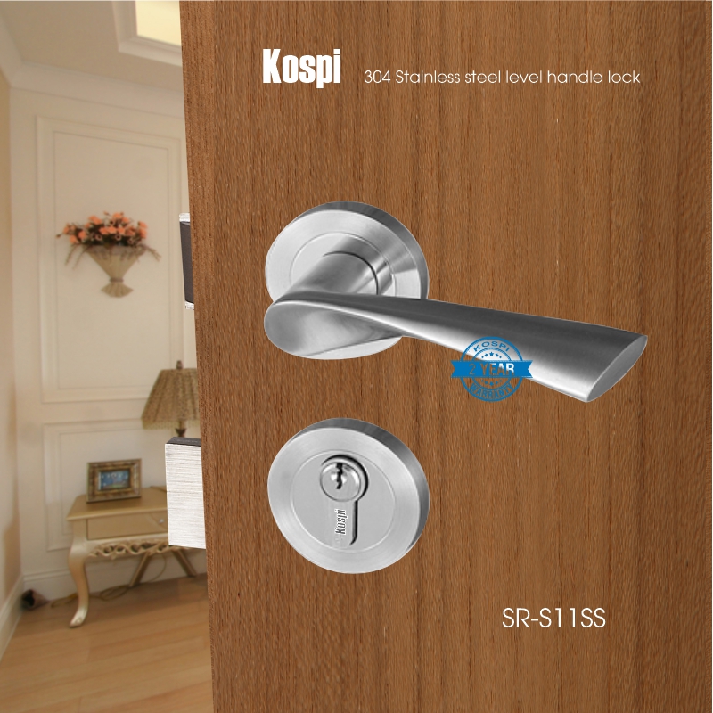 Khóa cửa tay gạt EURO style hiệu Kospi SR-S11 SS 