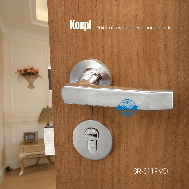 Khóa cửa tay gạt EURO style hiệu Kospi SR-S2 SS 